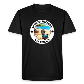 Retirement Gift Farewell Party - Men's Premium Organic T-Shirt - black - Front - Nico (187cm)