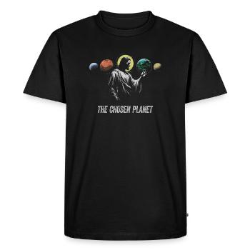La planète choisie Design artistique - T-shirt Premium bio Homme - noir - Devant - Nico (187cm)