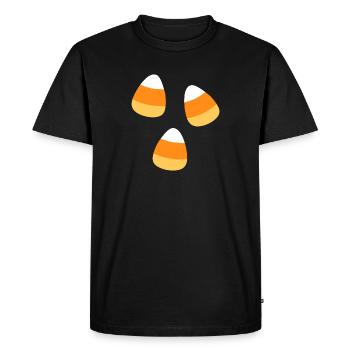 Candy Corn Halloween Pattern - Men's Premium Organic T-Shirt - black - Front - Nico (187cm)