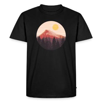 Paysage de coucher de soleil amoureux de la nature - T-shirt Premium bio Homme - noir - Devant - Nico (187cm)
