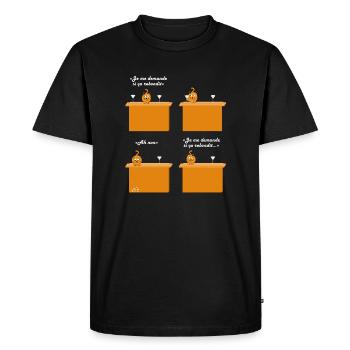 Cat Love, Humor and Feline Passion - Men's Premium Organic T-Shirt - black - Front - Nico (187cm)