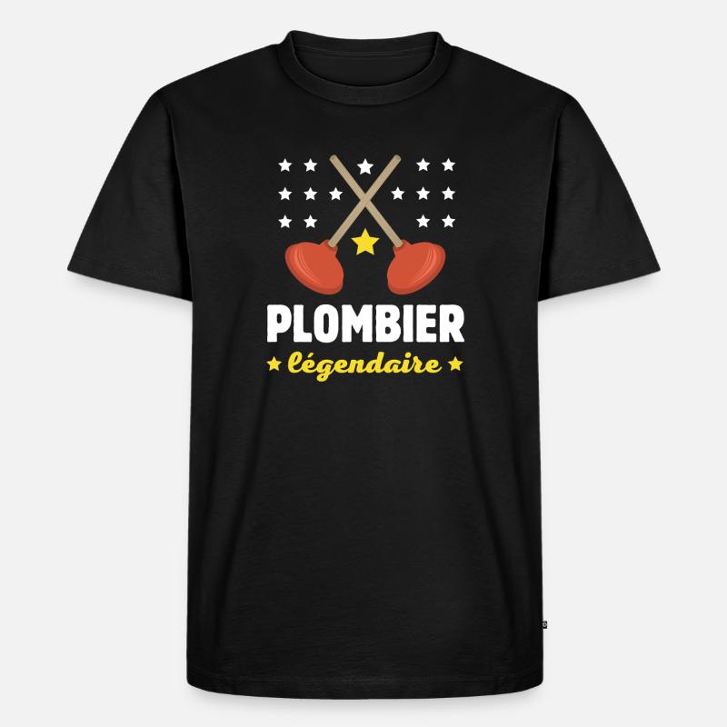 LEGENDÄRER KLEMPNER - Männer Premium Bio T-Shirt - Schwarz