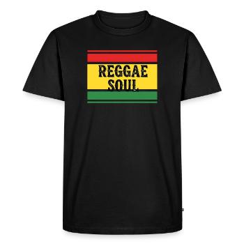 Reggae Soul Style jamaïcain - T-shirt Premium bio Homme - noir - Devant - Nico (187cm)