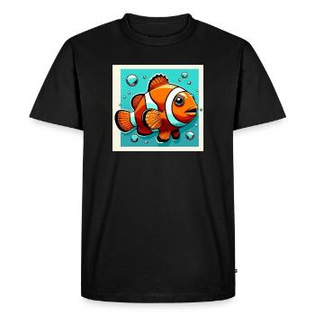 Poisson-clown - T-shirt Premium bio Homme - noir - Devant - Nico (187cm)