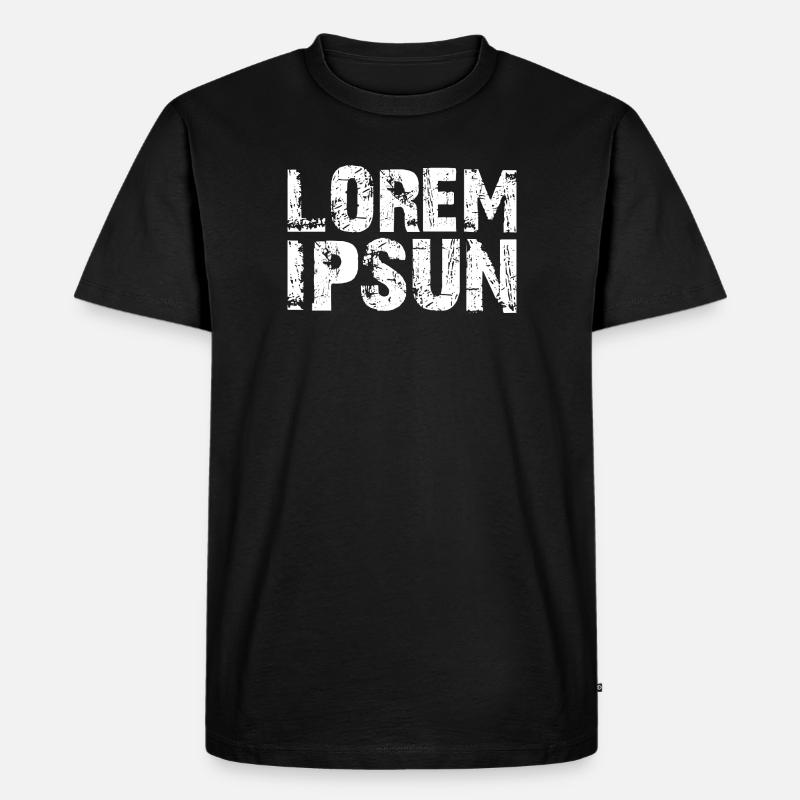 LOREM_IPSUN - Männer Premium Bio T-Shirt - Schwarz