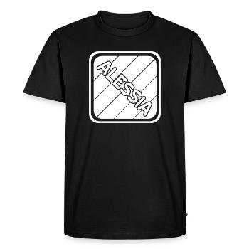 Prénom de fille Alessia - T-shirt Premium bio Homme - noir - Devant - Nico (187cm)