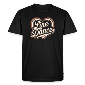 Heart-shaped line dance lettering - Men's Premium Organic T-Shirt - black - Front - Nico (187cm)