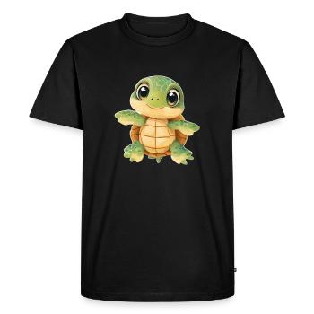 Tortue - T-shirt Premium bio Homme - noir - Devant - Nico (187cm)