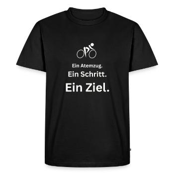 Slogan de motivation vélo vie quotidienne - T-shirt Premium bio Homme - noir - Devant - Nico (187cm)