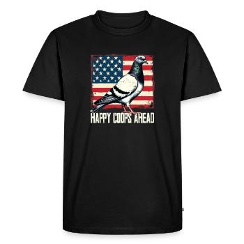 Colombophiles Happy Coops Ahead - T-shirt Premium bio Homme - noir - Devant - Nico (187cm)