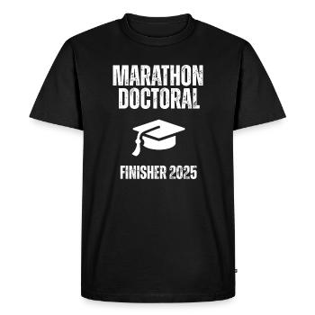 Finisher 2025 Doctoral Marathon - Men's Premium Organic T-Shirt - black - Front - Nico (187cm)