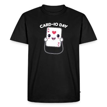 Card-io day Card game Word game with sports - Men's Premium Organic T-Shirt - black - Front - Nico (187cm)