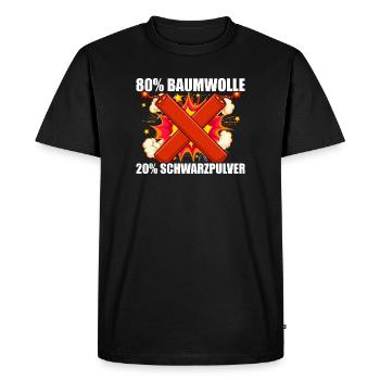 Black powder, pyrotechnicians, firecrackers, fireworks - Men's Premium Organic T-Shirt - black - Front - Nico (187cm)