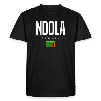 Ndola, Zambia - Men's Premium Organic T-Shirt - black - Front - Nico (187cm)