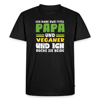 Attention Je suis végétalien Drôle Cadeau végétalien - T-shirt Premium bio Homme - noir - Devant - Nico (187cm)
