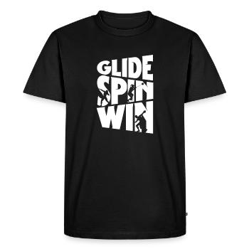 Shot Put Shot Put Shot Put Glide Spin Win - Men's Premium Organic T-Shirt - black - Front - Nico (187cm)