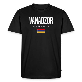 Vanadzor, Arménie - T-shirt Premium bio Homme - noir - Devant - Nico (187cm)