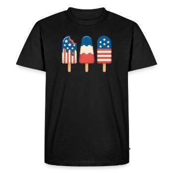 Cream Lover Independence Day 4 juillet - T-shirt Premium bio Homme - noir - Devant - Nico (187cm)