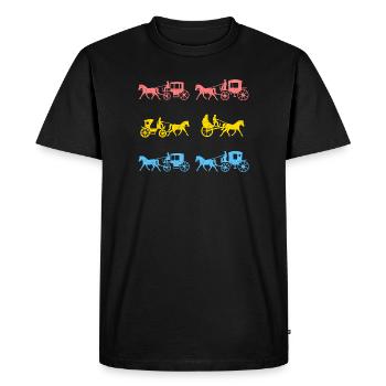 Cocher de calèche - T-shirt Premium bio Homme - noir - Devant - Nico (187cm)