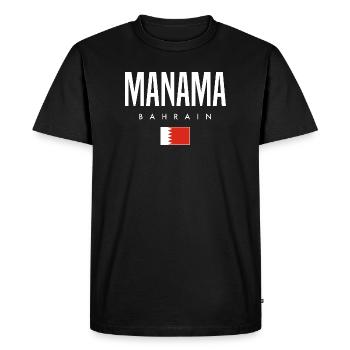 Manama, Bahreïn - T-shirt Premium bio Homme - noir - Devant - Nico (187cm)