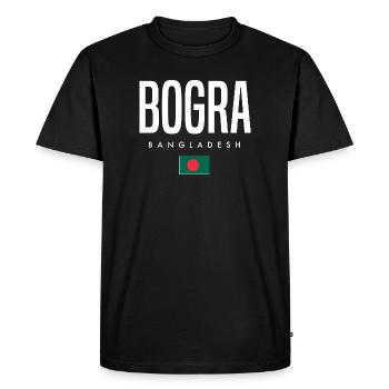 Bogra, Bangladesh - Men's Premium Organic T-Shirt - black - Front - Nico (187cm)