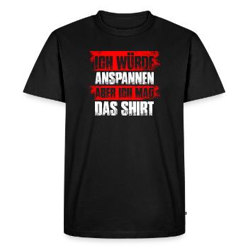 Tense Bodybuilding Bodybuilder Gym Weight Lifting - Men's Premium Organic T-Shirt - black - Front - Nico (187cm)