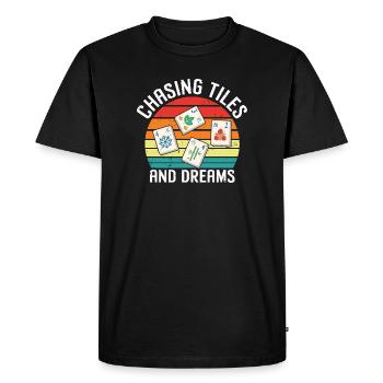 Cadeau de Mahjong drôle - T-shirt Premium bio Homme - noir - Devant - Nico (187cm)