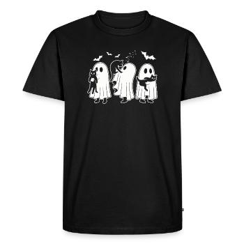 Halloween Cat Lovers - Men's Premium Organic T-Shirt - black - Front - Nico (187cm)
