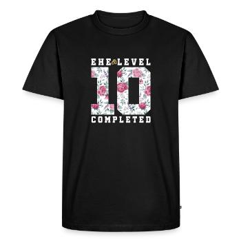 10th wedding anniversary - Men's Premium Organic T-Shirt - black - Front - Nico (187cm)