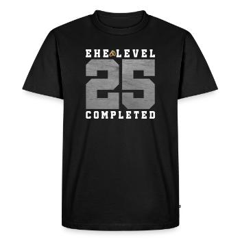 25e anniversaire de mariage - T-shirt Premium bio Homme - noir - Devant - Nico (187cm)