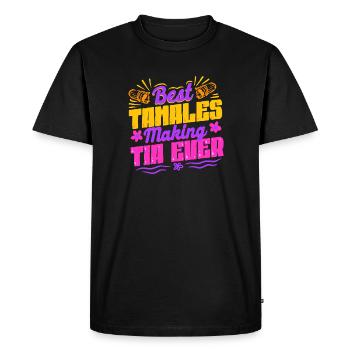 Tamale La meilleure façon de préparer des tamales - T-shirt Premium bio Homme - noir - Devant - Nico (187cm)