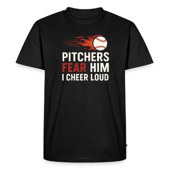Garçon Maman Baseball Proter Fils Homerun Équipe de voyage - T-shirt Premium bio Homme - noir - Devant - Nico (187cm)