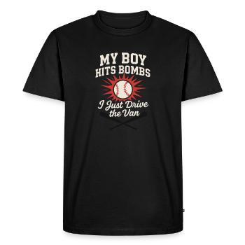 Garçon Maman Baseball Proter Fils Homerun Équipe de voyage - T-shirt Premium bio Homme - noir - Devant - Nico (187cm)