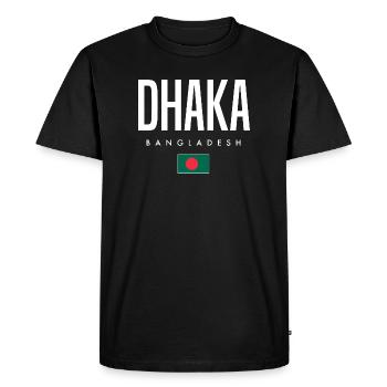 Dhaka Bangladesh - Men's Premium Organic T-Shirt - black - Front - Nico (187cm)