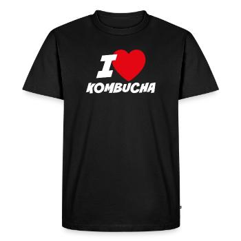 I love kombucha - Men's Premium Organic T-Shirt - black - Front - Nico (187cm)