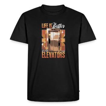 Ascenseur pour tout-petits et enfants - T-shirt Premium bio Homme - noir - Devant - Nico (187cm)