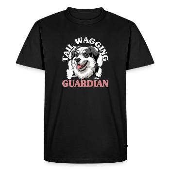 Alabai Dog Tail Wagging Guardian - Men's Premium Organic T-Shirt - black - Front - Nico (187cm)