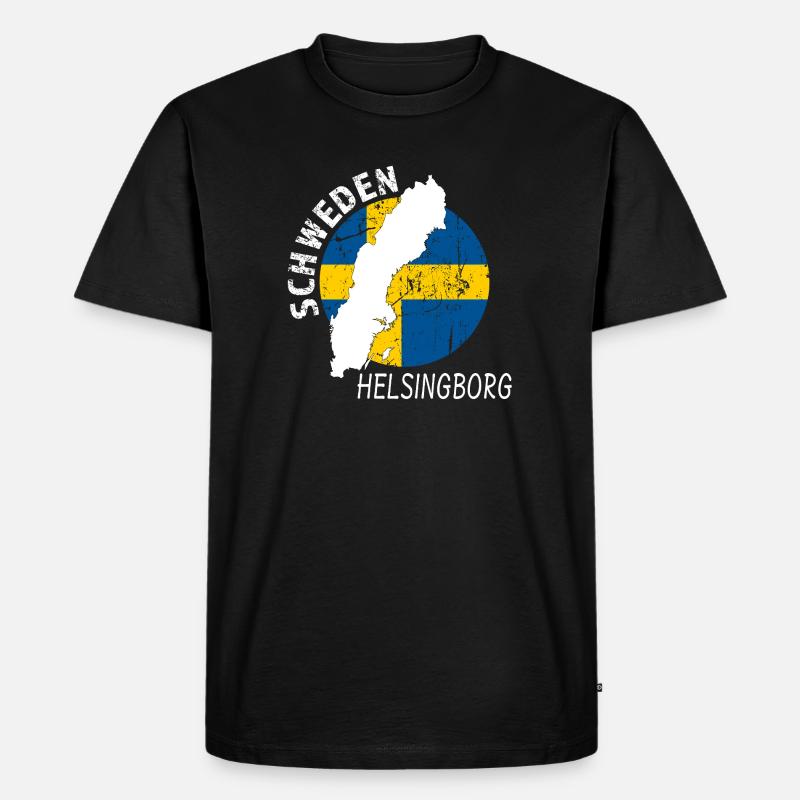 Helsingborg - Männer Premium Bio T-Shirt - Schwarz