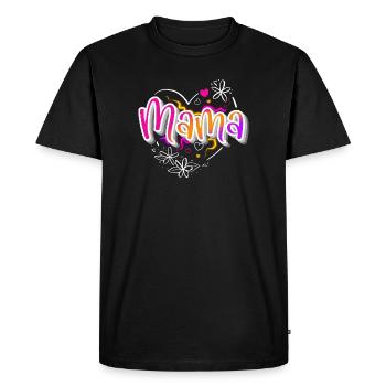 Mom - Men's Premium Organic T-Shirt - black - Front - Nico (187cm)