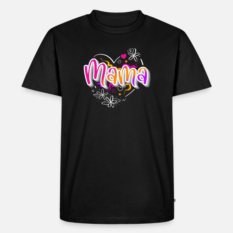 Mama - Männer Premium Bio T-Shirt - Schwarz