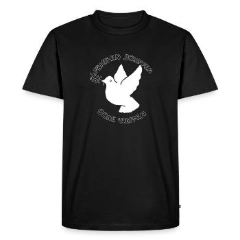 Créer la paix : Espoir pour la paix sur Dove - T-shirt Premium bio Homme - noir - Devant - Nico (187cm)