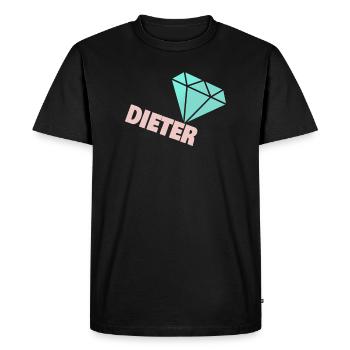 Sparkling diamond with Dieter - Men's Premium Organic T-Shirt - black - Front - Nico (187cm)