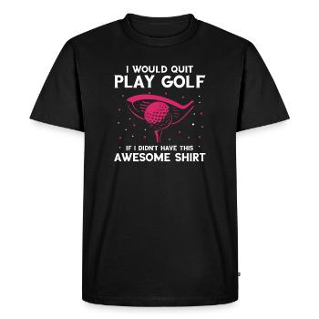 Are You Looking At My Putt Funny Golf Talk - Men's Premium Organic T-Shirt - black - Front - Nico (187cm)