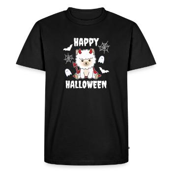Costume de diable d'Halloween en alpaga - T-shirt Premium bio Homme - noir - Devant - Nico (187cm)