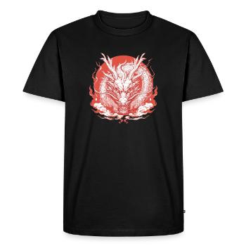 Dragon Dragon - Men's Premium Organic T-Shirt - black - Front - Nico (187cm)