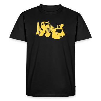 Chargeuse sur pneus d’excavatrice Opérateur d’équipement de construction Silhouette - T-shirt Premium bio Homme - noir - Devant - Nico (187cm)