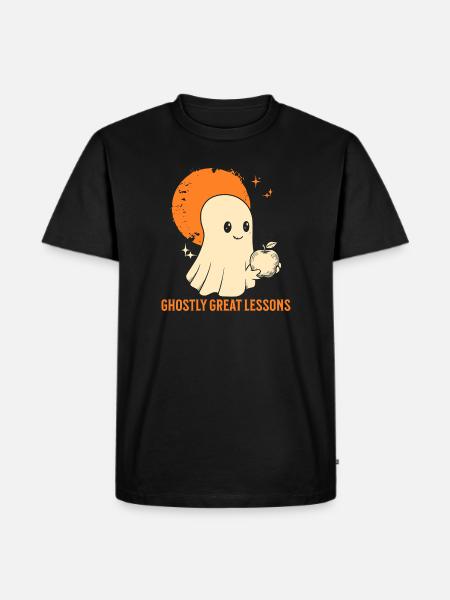 Funny Teacher Skeleton Halloween Classroom - Men's Premium Organic T-Shirt - black