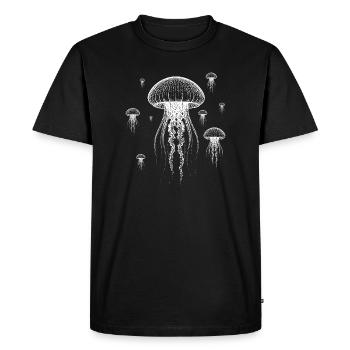 Méduse nuage - T-shirt Premium bio Homme - noir - Devant - Nico (187cm)