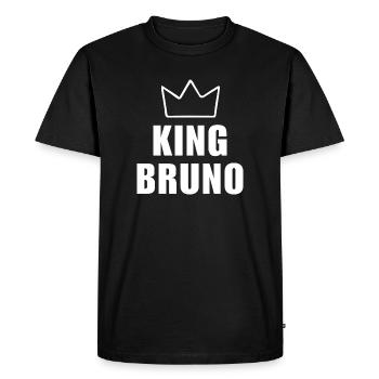 King Bruno Crown Shirt – Name Starting with B - Men's Premium Organic T-Shirt - black - Front - Nico (187cm)