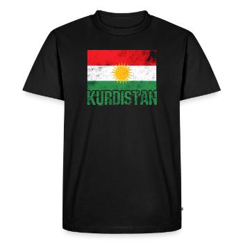 Symbole de paix kurde avec les Kurdes du Kurdistan - T-shirt Premium bio Homme - noir - Devant - Nico (187cm)